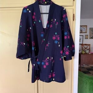 Colorful Patterned Haori Kimono Jacket